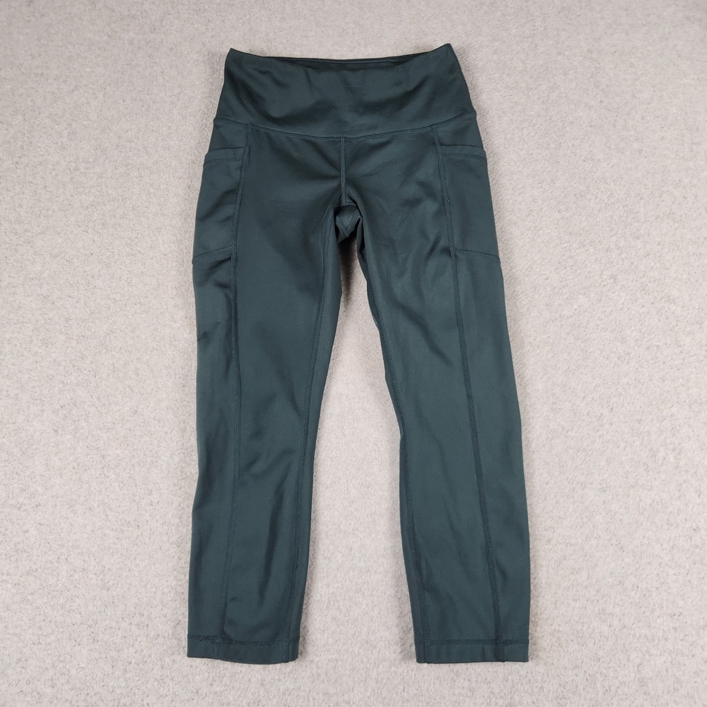 Yogalicious Lux Leggings Womens Small Green Base Layer High Waisted Athletic